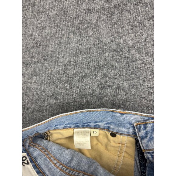 Rag & Bone Boyfriend Jeans Women's 26 Blue Denim Distressed Released Hem - Picture 9 of 9